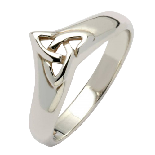 Silver Trinity Ring - Celtic Knot  Irish Silver Wedding Wings